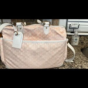 Authentic Louis Vuitton mini Lin canvas baby bag